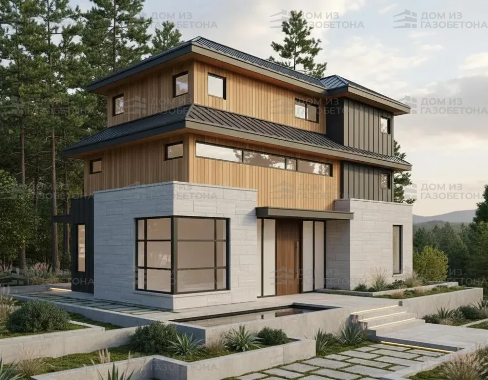 Проект Двухэтажный дом 12 на 10, 139 м2