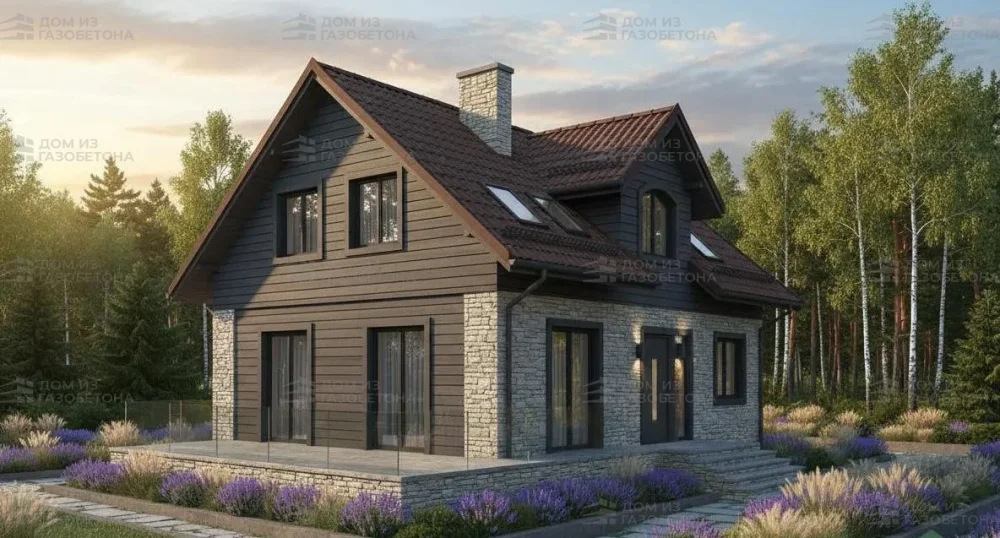 Проект Двухэтажный дом 9 на 15, 136 м2