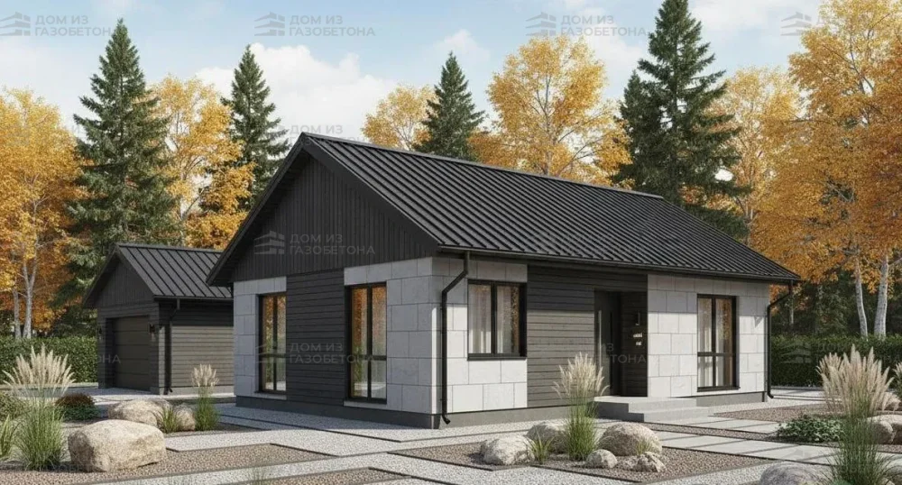 Проект Одноэтажный дом 14 на 10, 100 м2