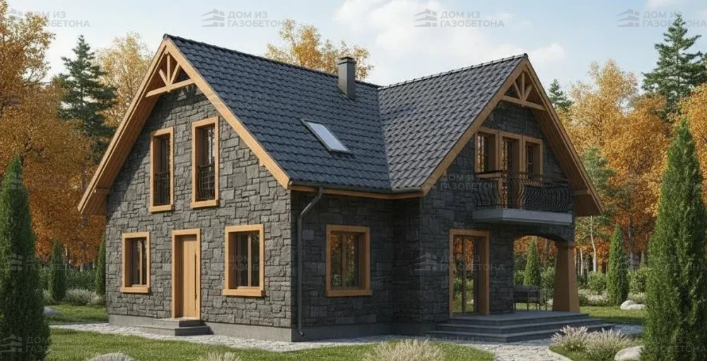 Проект Двухэтажный дом 13 на 11, 181 м2