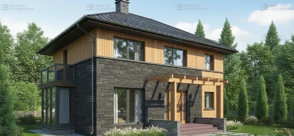 Проект Двухэтажный дом 13 на 11, 133 м2