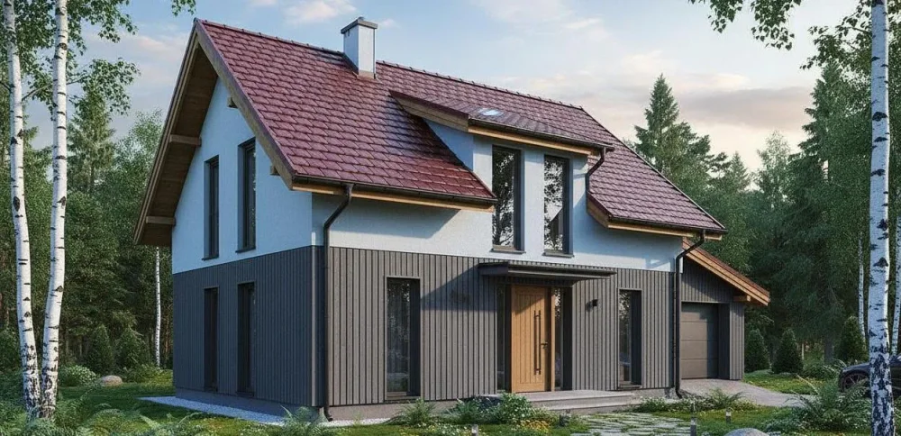 Проект Двухэтажный дом 14 на 9, 215 м2