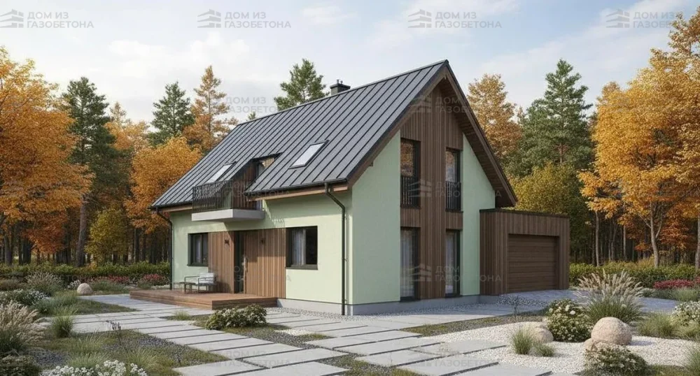 Проект Двухэтажный дом 15 на 9, 140 м2