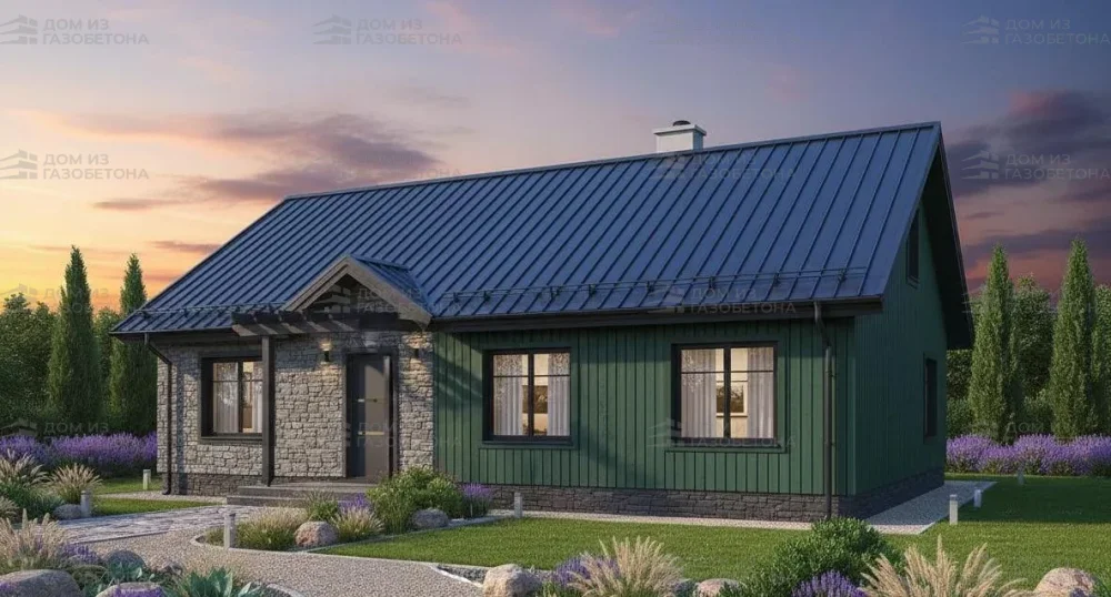 Проект Одноэтажный дом 13 на 10, 104 м2