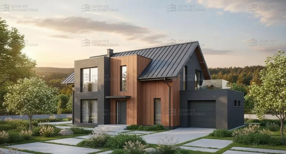 Проект Двухэтажный дом 15 на 9, 160 м2