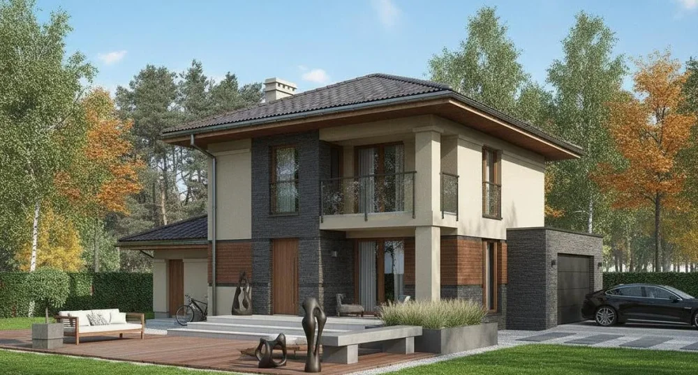 Проект Двухэтажный дом 12 на 14, 148 м2