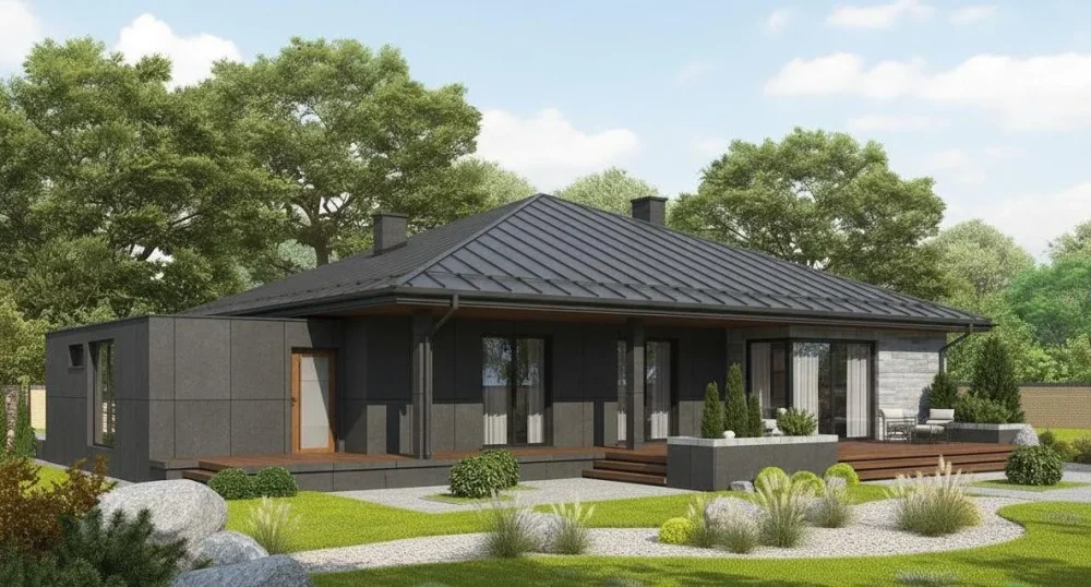 Проект Одноэтажный дом 19 на 13, 159 м2