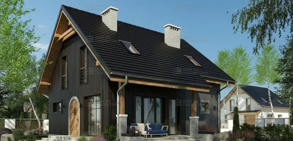 Проект Двухэтажный дом 25 на 9, 107 м2