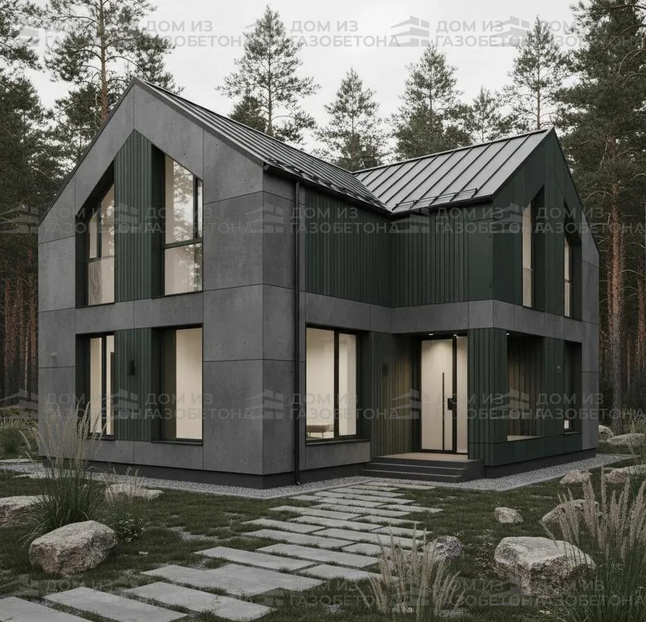 Проект Двухэтажный дом 10 на 11, 155 м2