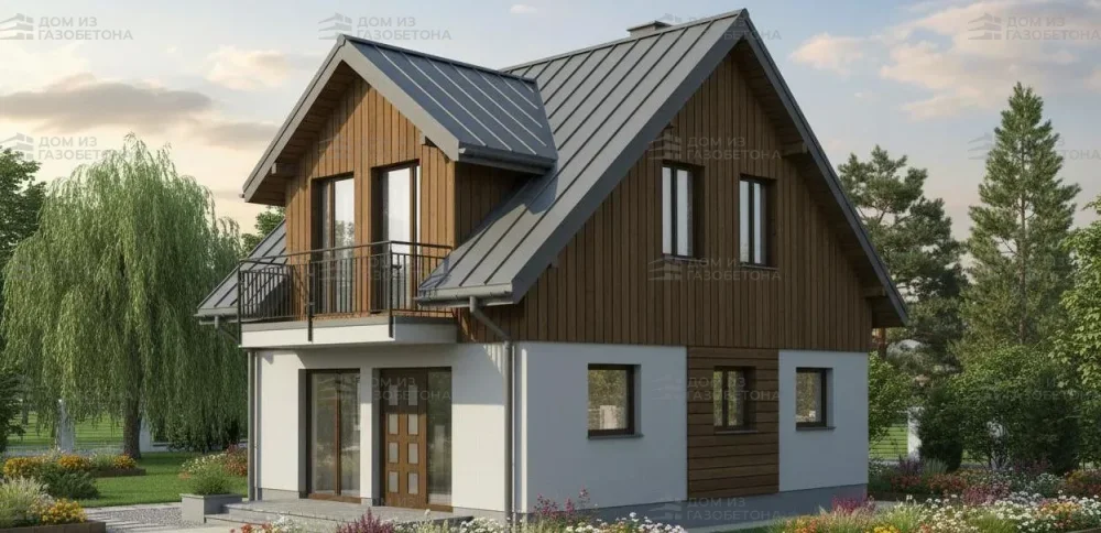 Проект Двухэтажный дом 6 на 12, 113 м2